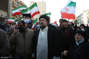 حضور سید حسن خمینی در اجتماع بزرگ مردم تهران
