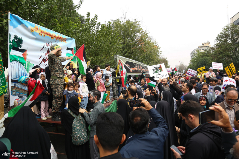 راهپیمایی مردم تهران در محکومیت جنایات رژیم صهیونیستی در فلسطین