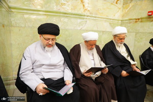 مراسم ترحیم و بزرگداشت آیت الله سید محمدعلی شیرازی در مسجد اعظم قم