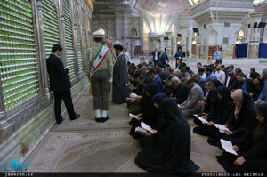 تجدید میثاق فرماندار و معی از کارکنان شهرقدس با آرمان های حضرت امام(س)