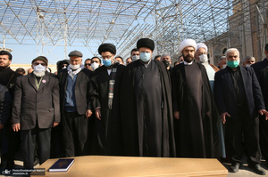 مراسم تشییع و خاکسپاری مرحوم حاج عیسی جعفری در حرم امام خمینی(س)