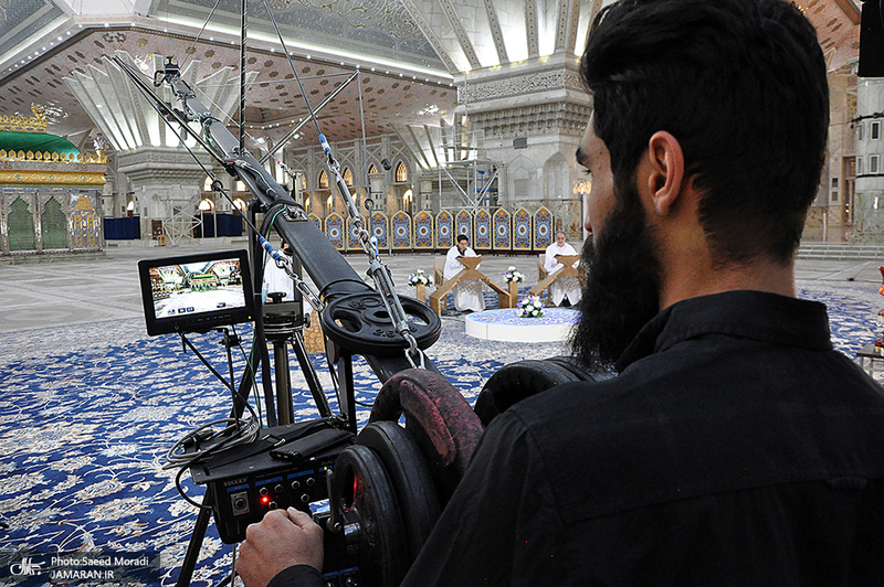 پشت صحنه ضبط برنامه«ترتیل خوانی قرآن کریم» در حرم مطهر امام خمینی(س) 