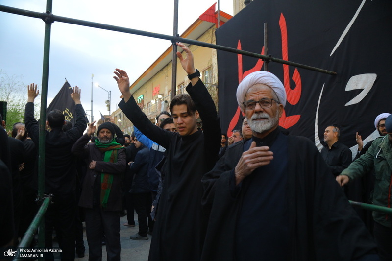 دسته عزاداری شهادت حضرت علی (ع) با حضور آیت‌الله العظمی وحید خراسانی