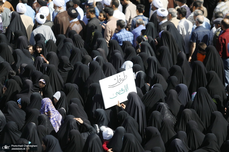 راهپیمایی مردم قم در حمایت از مردم فلسطین