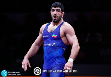 کشتی آزاد قهرمانی جهان| ویدیوی برد نفسگیر قاسمپور مقابل کادیف روسی