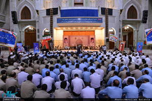 تجدید میثاق مسئولان سازمان عقیدتی سیاسی ارتش با آرمان‌های حضرت امام(س)