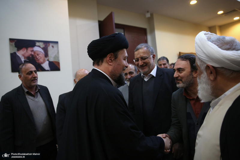 دیدار شهردار و اعضای شورای شهر تهران با سید حسن خمینی