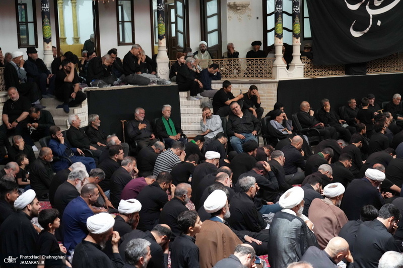 مراسم عزاداری روز تاسوعای حسینی در بیوت مراجع و علماء‎