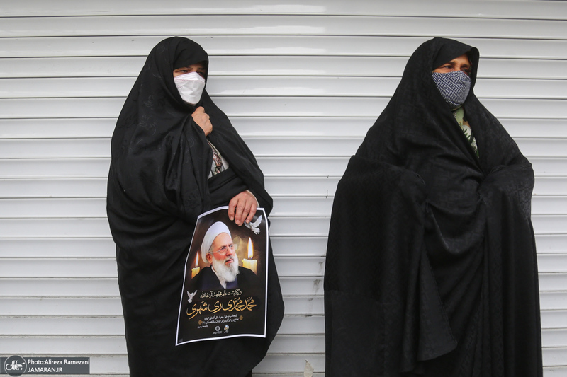 مراسم تشییع و خاکسپاری پیکر آیت الله ری شهری (ره) در حرم حضرت عبدالعظیم حسنی (ع)