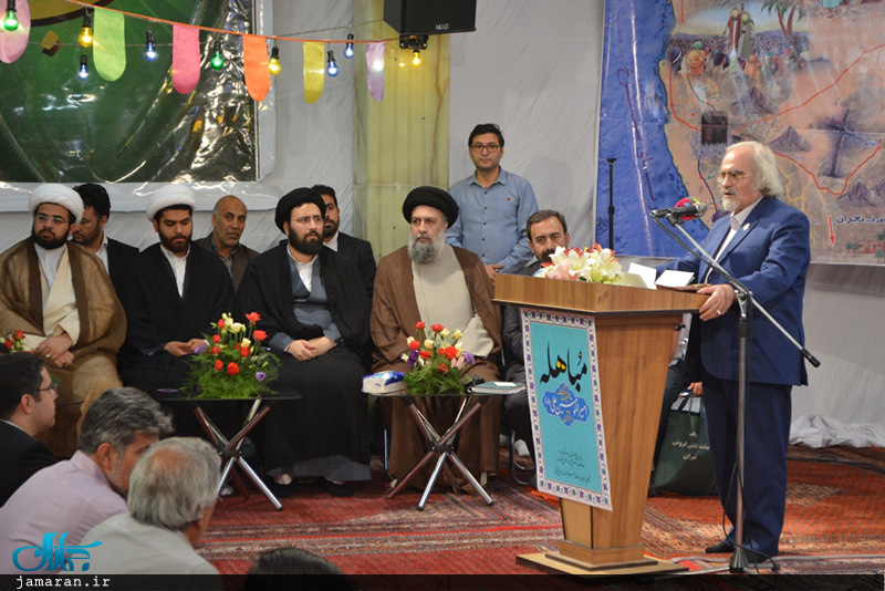 جشن بزرگ روز مباهله در حسینیه صنف لباس فروش تهران با حضور سید علی خمینی