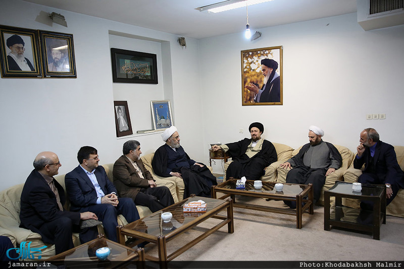 دیدار استاندار و جمعی از مدیران استان تهران با سید حسن خمینی