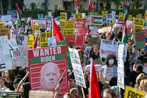 راهپیمایی مردم لس آنجلس در حمایت از آتش بس در غزه