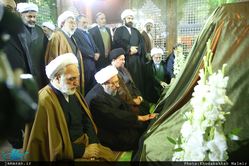 تجدید میثاق رئیس قوه قضائیه و مسئولان عالی قضایی با آرمان‌های امام خمینی(س) 