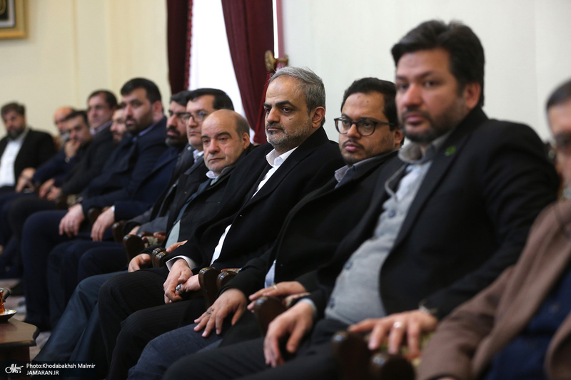 دیدار شهردار و اعضای شورای شهر تهران با سید حسن خمینی