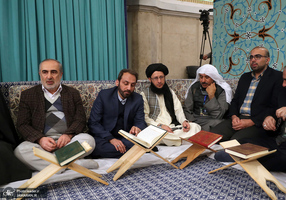 دیدار شرکت‌کنندگان در مسابقات بین‌المللی قرآن با رهبر معظم انقلاب