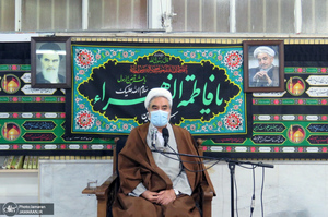 مراسم عزاداری و سوگواری ایام فاطمیه در دفتر آیت الله العظمی صانعی (ره)