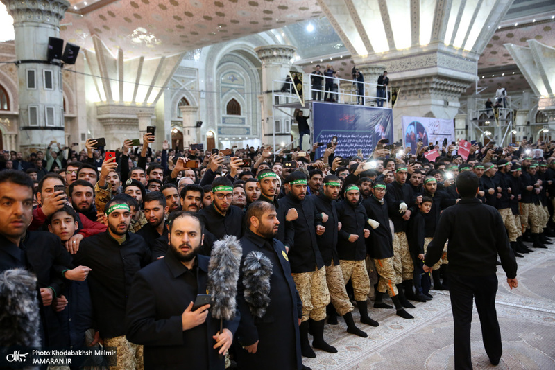 وداع با پیکر مطهر دو شهید مقاومت در حرم مطهر امام خمینی (س)