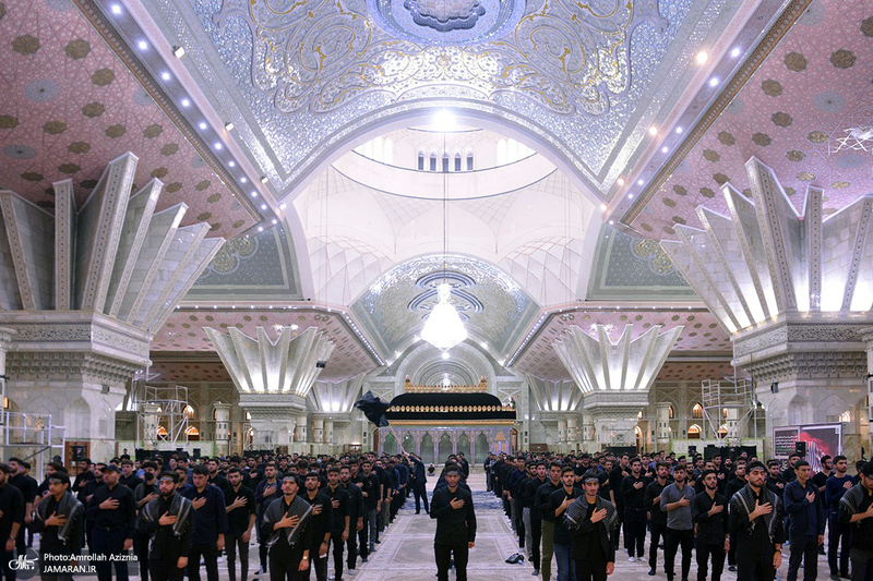 عزاداری دانشجویان دانشگاه علوم پزشکی بقیه الله (عج) در حرم امام خمینی (س)