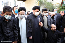 مراسم تشییع پیکر مرحوم سید محمود دعایی از موسسه اطلاعات