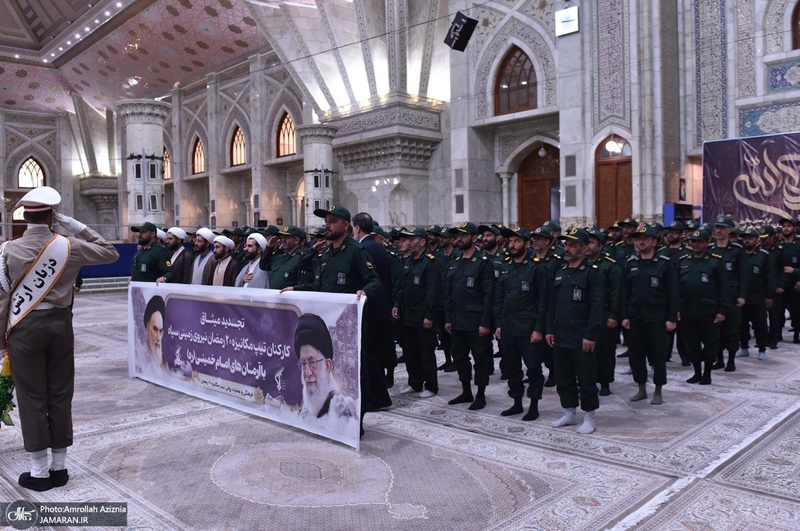 تجدید میثاق فرماندهان و پرسنل تیپ مکانیزه 20 رمضان نیروی زمینی با آرمان‌های امام راحل (ره)