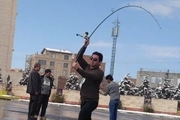 مسابقات پرتاب وزنه با چوب ماهیگیری در ارومیه برگزار شد