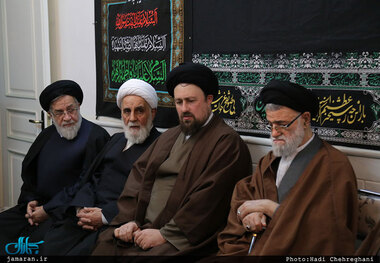 حضور سید حسن خمینی در منزل مرحوم حاج شیخ محمد حسن قرهى(ره)