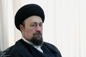 دیدار رئیس، معاونان و کارکنان سازمان حفاظت محیط زیستبا سید حسن خمینی - پرتره سید حسن خمینی