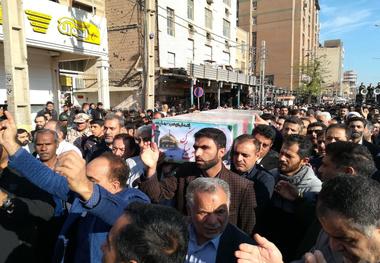 پیکر مطهر یک شهید مدافع حرم در اهواز تشییع شد
