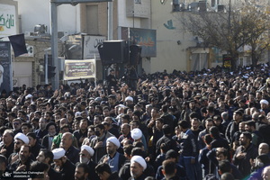 دسته عزاداری روز شهادت حضرت زهرا (س) با حضور آیت الله العظمی وحید خراسانی