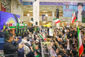 مراسم استقبال و وداع با پیکر مطهر شهید علی لاریجانی در قم