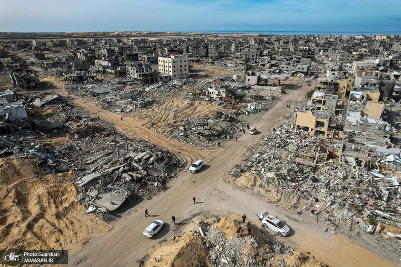 تصاویر هوایی از  ویرانی‌ها و خسارت‌ها در غزه پس از آتش‌بس
