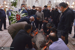 مراسم تشییع و خاکسپاری مادر همسر محمد علی انصاری
