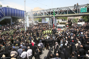 تشییع باشکوه پیکر رئیس جمهوری و یارانش در تهران-8