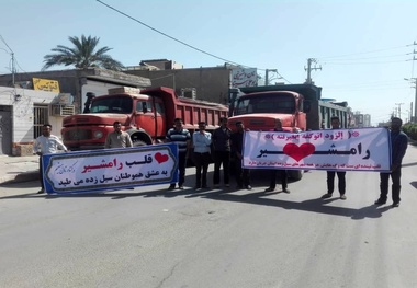 بسیج و اعزام نیروها و ماشین آلات شهرستان رامشیر برای ترمیم سیل بندهای شادگان