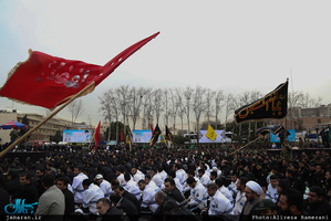 مراسم تشییع پیکر سه شهید نیروی انتظامی