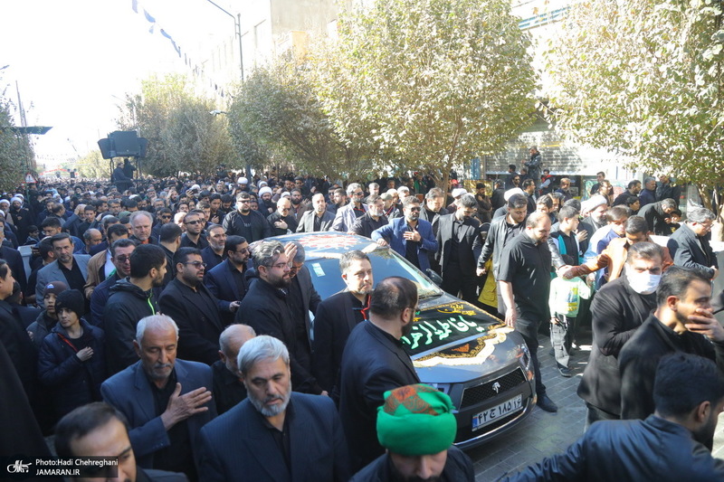 دسته عزاداری روز شهادت حضرت زهرا (س) با حضور آیت الله العظمی وحید خراسانی