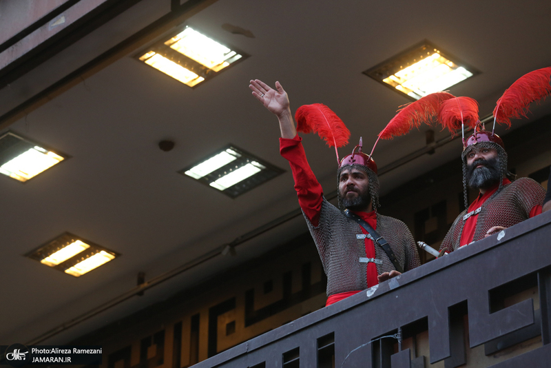 مراسم خیمه سوزان در میدان امام حسین (ع)