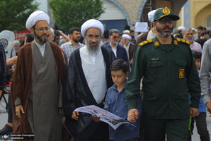 راهپیمایی نمازگزاران قمی در محکومیت جنایات رژیم صهیونیستی