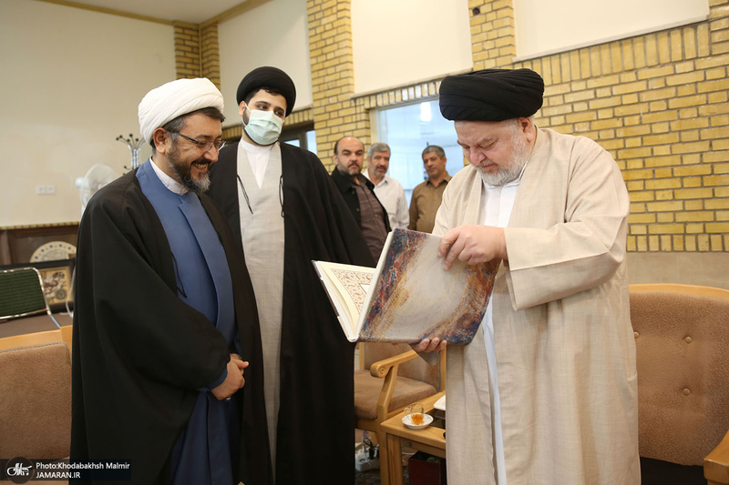 دیدار سرپرست موسسه تنظیم و نشر آثار امام خمینی(ره) با نماینده آیت الله العظمی سیستانی در قم / شهرستانی