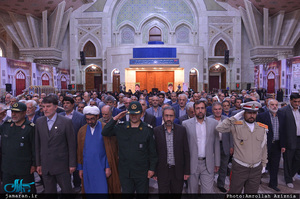 تجدید میثاق جمعی از بازنشستگان فرماندهی حفاظت سپاه با آرمان های حضرت امام(س)