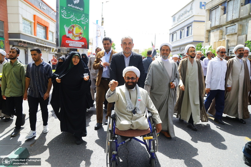 راهپیمایی نمازگزاران قمی در محکومیت جنایات رژیم صهیونیستی