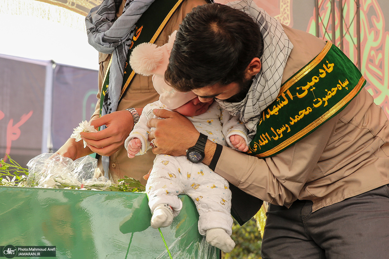 مراسم تشییع پیکرهای مطهر 100 شهید گمنام در تهران-4