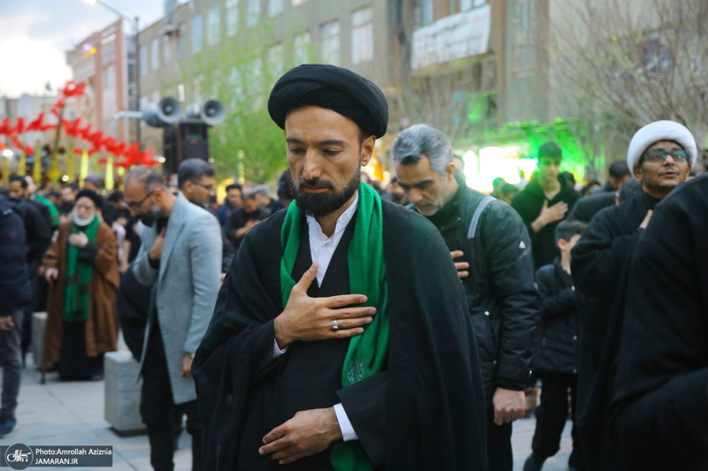 دسته عزاداری شهادت حضرت علی (ع) با حضور آیت‌الله العظمی وحید خراسانی
