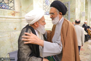 مراسم ترحیم آیت الله نورالله شاه آبادی(ره) در مسجد اعظم قم