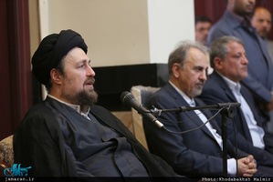 دیدار شهردار و اعضای شورای اسلامی شهر تهران با سید حسن خمینی