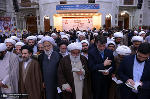 تجدید میثاق روحانیون و طلاب حوزه علمیه تهران با آرمان های حضرت امام(س)