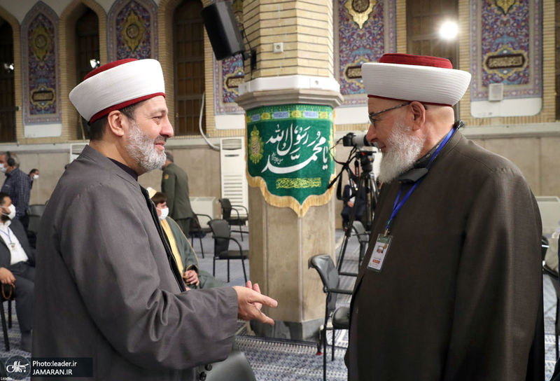 دیدار میهمانان کنفرانس وحدت اسلامى‌ و جمعی از مسئولان نظام با رهبر معظم انقلاب