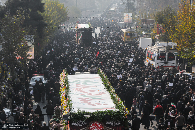 مراسم تشییع پیکرهای مطهر 100 شهید گمنام در تهران-5