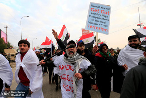 تظاهرات میلیونی مردم بغداد برای اخراج تروریست های آمریکایی