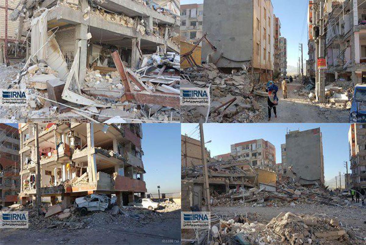 عکسی از تخریب مسکن مهر سرپل ذهاب در زلزله شب گذشته